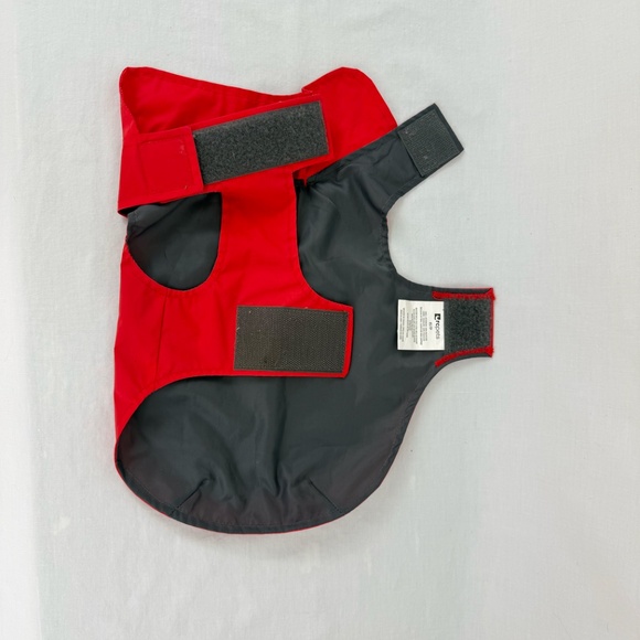 RC Pets Size X-Small Waterproof Red and Grey Dog Jacket Adjustable Velcro - Picture 7 of 10